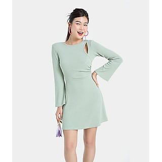 Đầm Ôm Nữ Thời Trang HNOSS Cut Out Thun Tay Loe HNDNG024