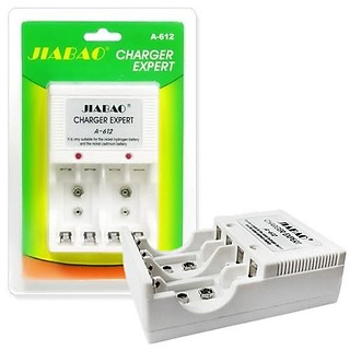Bộ Sạc Pin Đa Năng Sạc Pin AA, AAA, Pin Vuông 9V Jiabao A-612