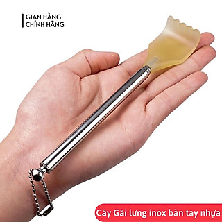 Cây Gãi Lưng Inox Kéo Dài Nhỏ Gọn Cây Gãi Lưng Rút Gọn Tuỳ Chỉnh Chiều Dài Hình Bàn Tay Cán Inox