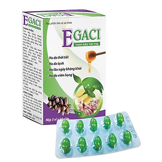 Viên uống tinh dầu tỏi - gừng - mật ong - húng chanh giảm lo - long đờm EGACI - TINH DẦU TỎI - Hộp 30 viên