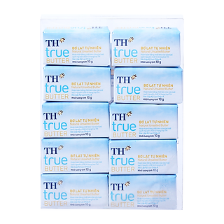 Vỉ 10 Hộp Bơ Lạt Tự Nhiên TH True Butter 10G