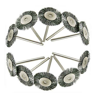 Combo 10 Chổi Đánh Gỉ Trục 3mm Sợi Thép