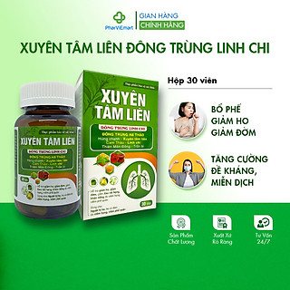 Viên Uống Thảo Mộc Hỗ Trợ Bổ Phế Giảm Ho Xuyên Tâm Liên (30viên/ Hộp)