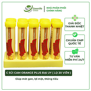 C Sủi Cam Orange Plus Đại Uy (tuýp 20 viên sủi 3g)