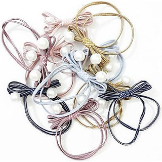 Dây Buộc Tóc Hàn Quốc Nơ Đính Ngọc