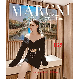 Đai váy thắt lưng nữ kèm xích bản 4cm B25 xích