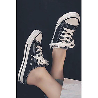 Giày Sục Sneaker Thể Thao Vải Khâu Viền