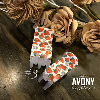 Kẹp tóc càng cua - Bấu tóc Honey in trái dâu - 2