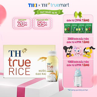 Thùng 24 chai nước gạo rang TH True Rice 300ml (300ml x 24)