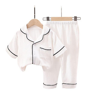 Bộ Đồ Ngủ Đũi Pijama Cộc Tay Cho Bé Trai Bé Gái Từ 7-27kg