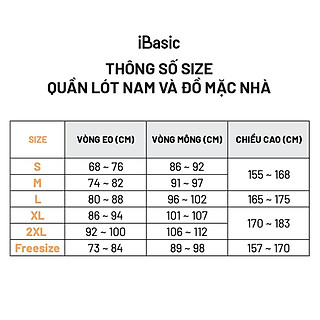 Quần lót nam trunk cotton USA iBasic PANM056