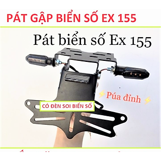 PAT GẬP GẮN BIỂN SỐ CÓ ĐÈN SOI BIỂN LẮP CHO XE EX155 MẪU MỚI LOẠI DẦY ĐẸP