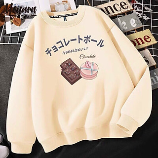 Áo Sweater Donut unisex Nỉ Ngoại Chất Đẹp Áo Swt Tay Phồng In Sắc nét, Áo Nỉ Sweater sô.cô.la form rộng tay bồng siêu hot hàng đẹp, ÁO SWEATER BÁNH DONUT TAY BỒNG CHẤT NỈ NGOẠI