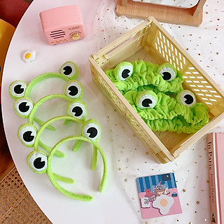 Bờm Tóc, Băng Đô Tóc Hình Con Ếch Màu Xanh Lá Đáng Yêu Cho Nữ