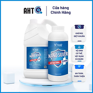 Dung Dịch Nano Bạc Diệt Khuẩn Nano Xpure (Silver) 35ppm 5L+1L / 4L+1L -Khử Khuẩn, Khử Mùi, Không Chứa Cồn– Nano Bạc AHT Corp (AHTC)