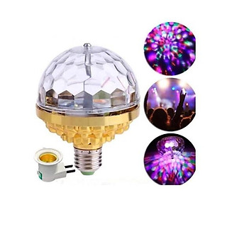 Đèn led xoay 7 màu , Đèn quẩy Bar Mini tặng đuôi đèn có công tắc