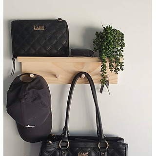 Giá Gỗ Treo Tường  Móc Treo quần áo Trang Trí kệ để đồ gỗ thông tự nhiên