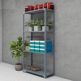 Kệ sắt, kệ V lỗ D600xR300xC1500mmx4 tầng