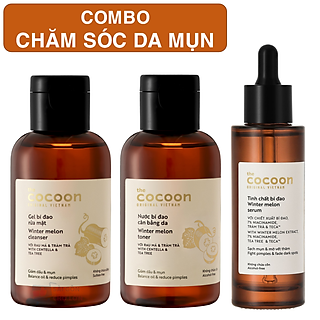 Combo Chăm sóc da mụn cơ bản Cocoon:
