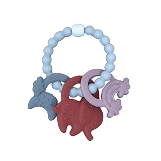 Đồ chơi Vòng Gặm nướu silicone cho bé 3-12 tháng tập cầm nắm và gặm nướu - Hàng chính hãng