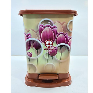 Thùng đựng rác nắp bật Thùng rác vuông đạp chân thông minh.