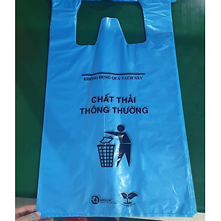 Túi đựng rác bệnh viện màu đen in logo y tế