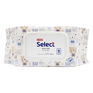 Khăn ướt Co.op Select không mùi baby DPT 100 miếng - 3422432