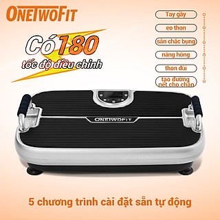 OneTwoFit Máy tập thể thao rung,máy đốt mỡ bụng, Máy rung toàn thân, Máy giảm vòng eo, Máy giảm cân nghe nhạc Bluetooth OT295 Máy tập thể dục rung