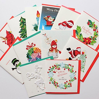 THIỆP QUILLING NOEL NHIỀU MẪU