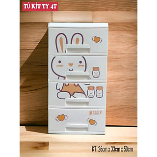 TỦ NHỰA 3 / 4 TẦNG KIT TY ĐỰNG ĐỒ ĐA NĂNG - TỦ ĐỰNG QUẦN ÁO TRẺ EM ĐỰNG TÀI LIỆU GIẤY A4 NHỎ GỌN TIỆN LỢI