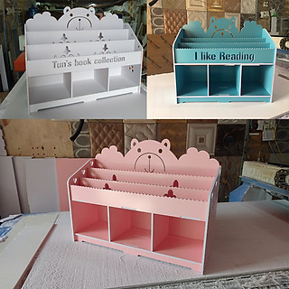 Kệ Sách Gấu 1 Tầng Ngăn Chứa Đồ (size bé)