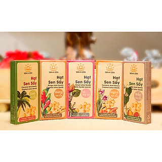 Combo 5 hộp sen sấy phủ vị 40g Nam Xanh ( lá tía tô, dừa mật ong, nghệ mật ong, gấc mật ong, gừng mật ong)