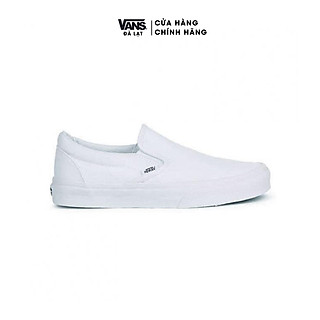 Giày sneaker Vans full trắng Classic Slip On - VN000EYEW00 Giày lười tiện lợi