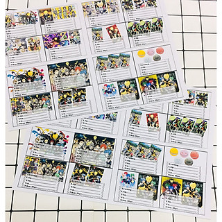 Combo 80 nhãn vở Lớp học ám sát