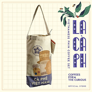 Set Cà Phê Phin Việt Nam: Cà Phê Phin Blend Và Phin Pha Cà Phê Lacàph + Túi Tote