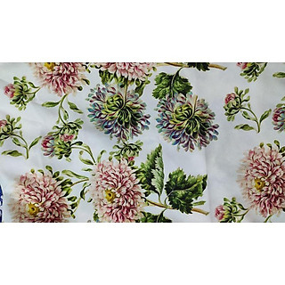 Vải áo dài hoạ tiết hoa nhí đều