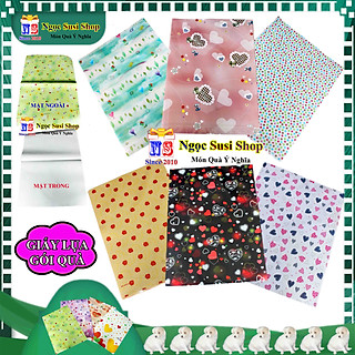 COMBO 5- 30 GIẤY LỤA GÓI QUÀ LOẠI DÀY DÙNG ĐỂ GÓI HỘP QUÀ TRANG TRÍ SIÊU ĐẸP SIZE 70X50CM - GIẤY GÓI QUÀ LỤA LOẠI TỐT