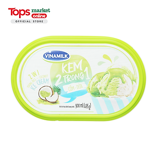 Kem Hộp Vinamilk 2 Trong 1 Cốm Dừa 900ML
