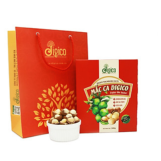 Túi quà VIP - Hạt mắc ca sấy big size - 500gr