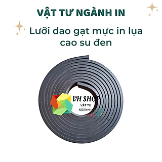 Lưỡi dao gạt mực in lụa cao su đen 1 mét, dày 7mm và 9mm