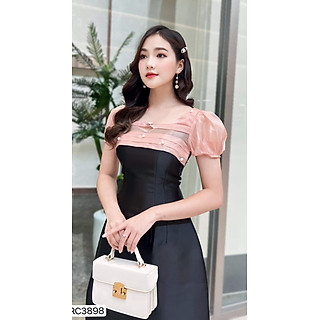 Đầm Thiết Kế MAY RC3898 Chất Liệu Tafta Phối Tơ Óng - Đầm Dự Tiệc Sang Trọng Chuẩn MAY