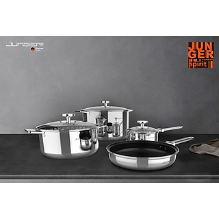Bộ nồi inox 5 đáy Junger CWJ-070 | Tay cầm cách nhiệt | Bảo hành 12 tháng