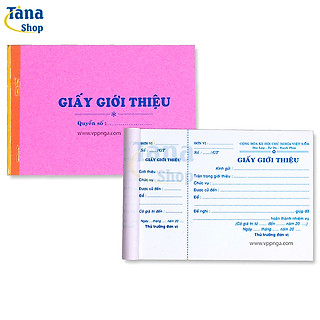 10 cuốn giấy giới thiệu 1 liên 40 tờ 13x19 cm