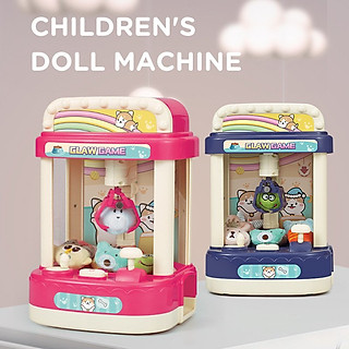 Đồ chơi máy gắp thú bông mini có nhạc và đèn. Tặng kèm thú bông cho bé