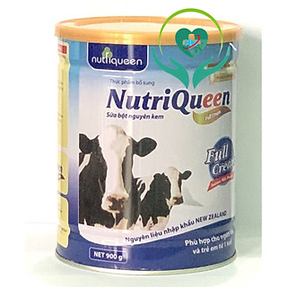 Sữa Bột Nguyên Kem  - NUTRIQUEEN FULL CREAM - (Nguyên Liệu Nhập Khẫu Từ Châu Âu và New Zealand ) Lon 900g