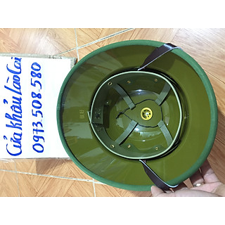 Mũ cối tàu lòng vàng cốt phíp không ngấm nước vải gabadin
