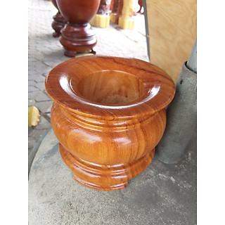 Lư hương - Bát nhang gỗ Gõ 12, 14, 16, 18cm