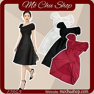 ĐẦM XÒE LỆCH VAI PHỐI XỐP GẠO 12163