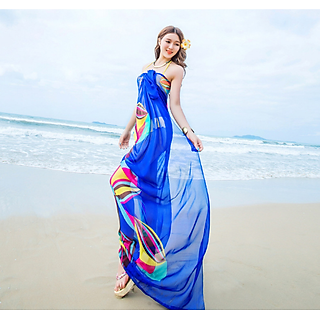 Khăn choàng đa năng đi biển cao cấp mới phong cách Hàn