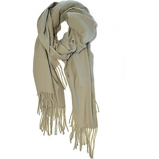 Khăn Len Dạ Choàng Cổ Màu Ghi